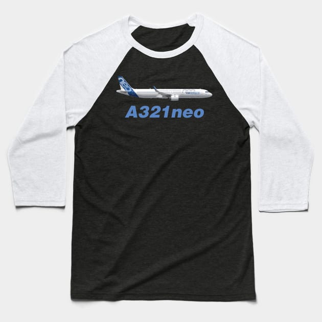 Airbus A321neo Baseball T-Shirt by Avion